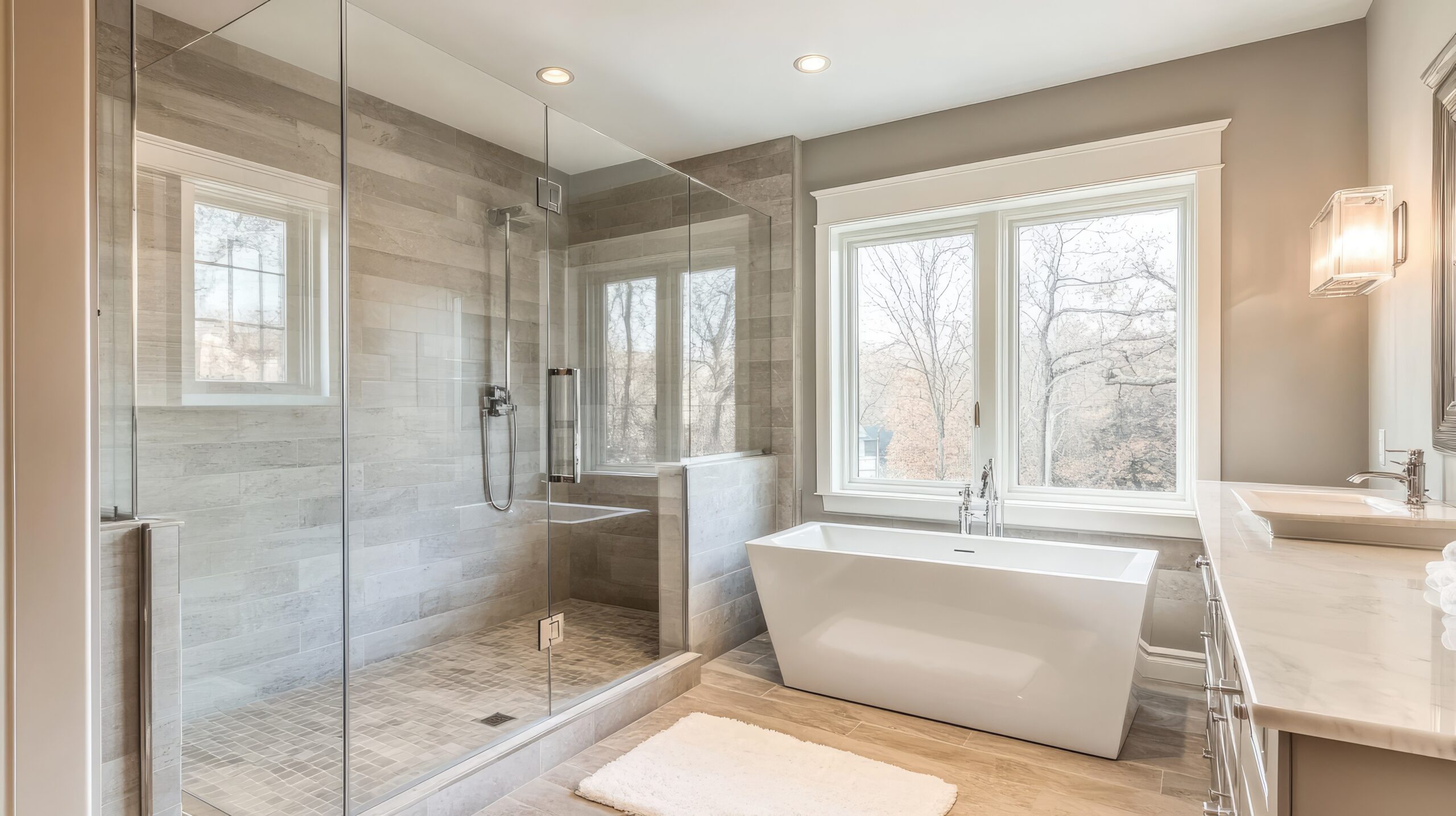 Custom tile and stonework installation for a North Reading bathroom