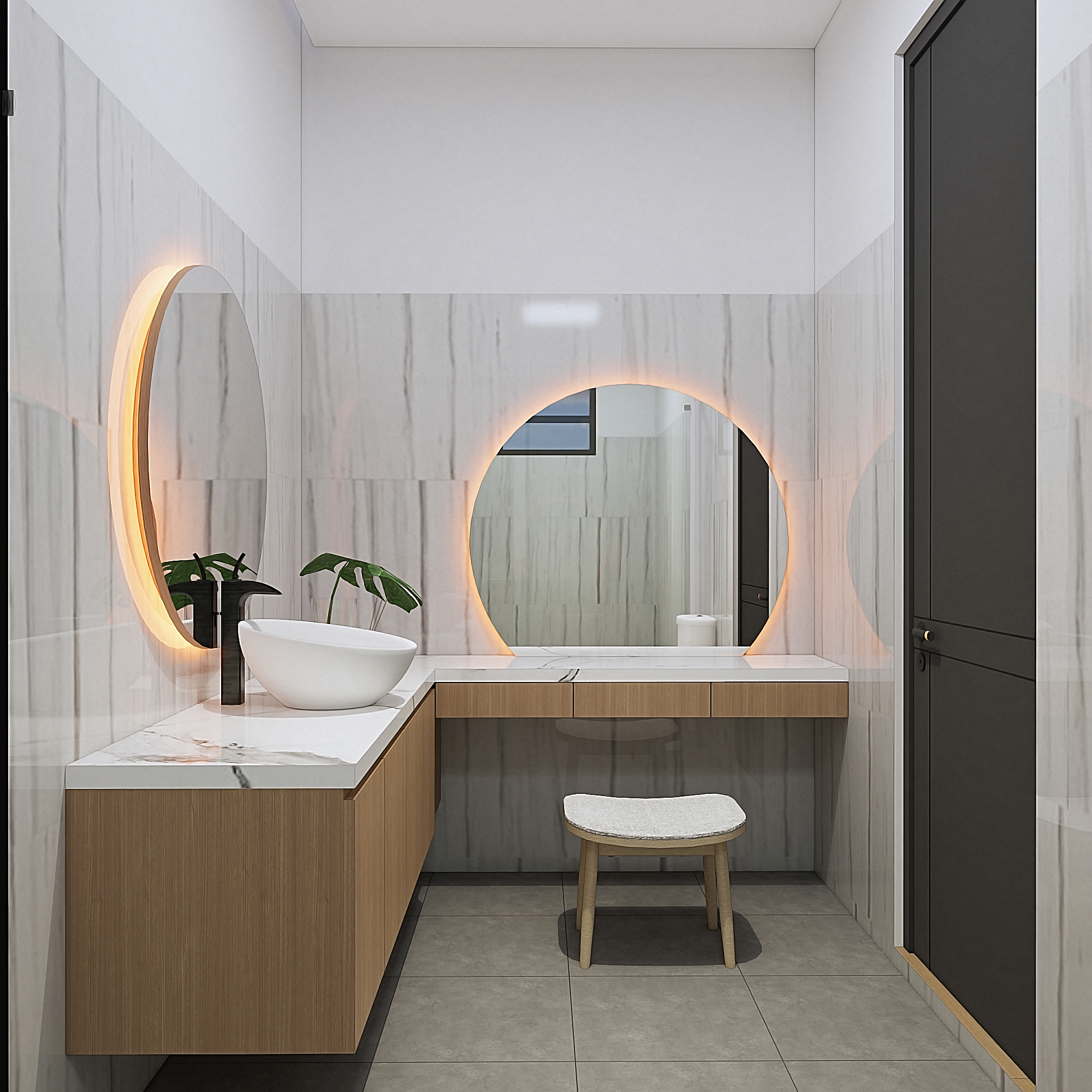 Custom vanity installation for a North Andover bathroom renovation